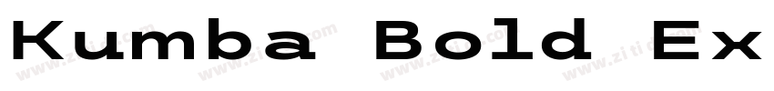 Kumba Bold Expanded字体转换